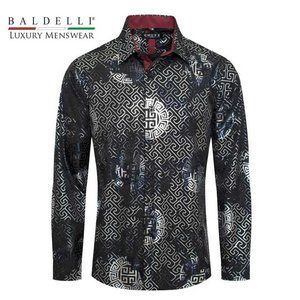 Baldelli Fashion Shirt Black/Silver Mender Pattern